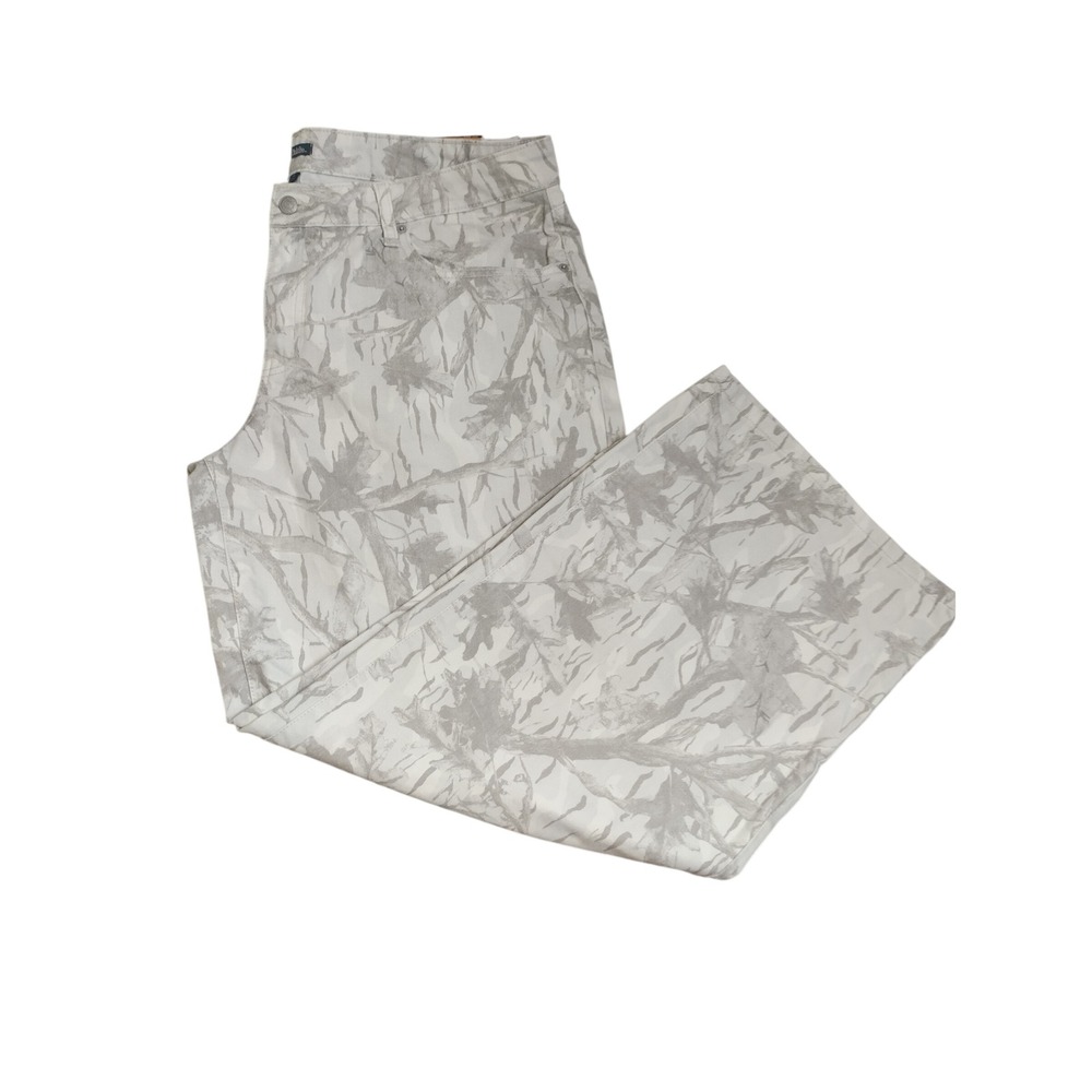 Wild Fable Low Rise Baggy Jean 16/31 Grey White Camo Branch Print Rigid Denim